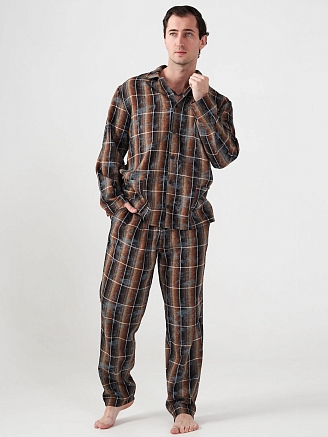 Мужская пижама "Добрый вечер" 2162-Ф / Коричневый