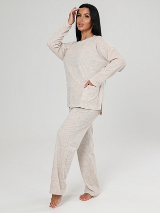 Женский костюм Домашний КМ-2787 / Бежевый