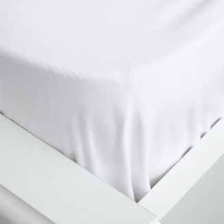 Простыня на резинке "Soft Silver" / Альпийский снег