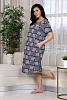 Халат женский 6101 / серая клетка №2
