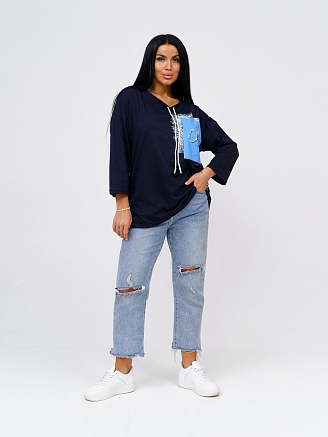 Женская туника мод.1714/3 / Темно-синий