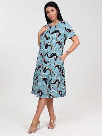 Женское платье АЛЕНА ПлК-2582 / Серпантин на ментоле