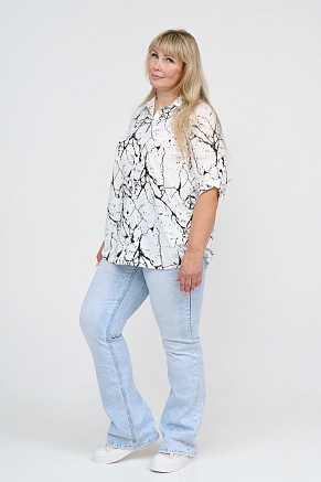 Женская рубашка 53019 / молочный