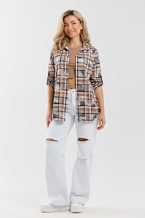 Женская рубашка 36989 / оранжевый