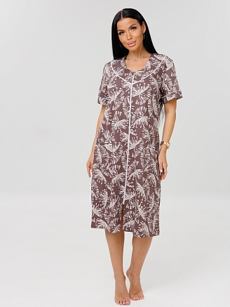 Женский халат Х-75(К) / Какао (узоры)