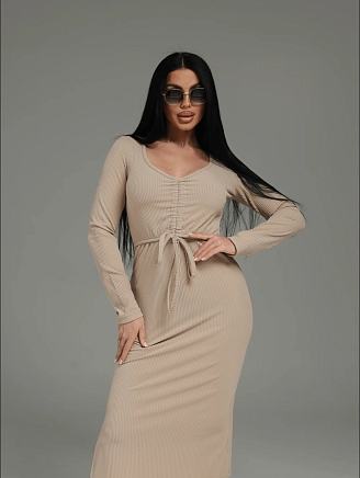 Женское платье Крис / Бежевый