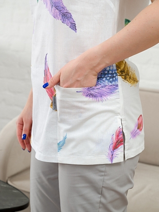 Рубашка медицинская женская М-281-12317 Поплин