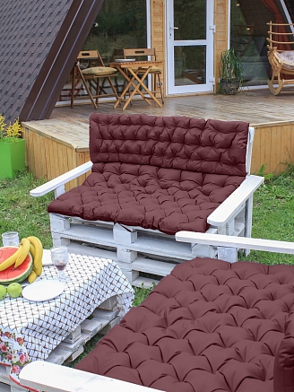 Матрас для садовой мебели / Бордовый