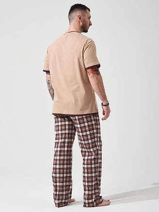 Мужская пижама "Счастье" 2401-К / Бежевый