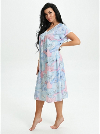 Женская сорочка Пышечка / Акварель