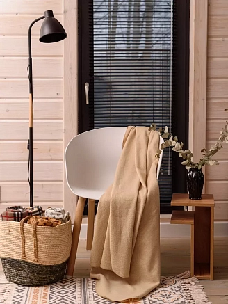 Плед флисовый арт. ПФ130 / Бежевый г/к