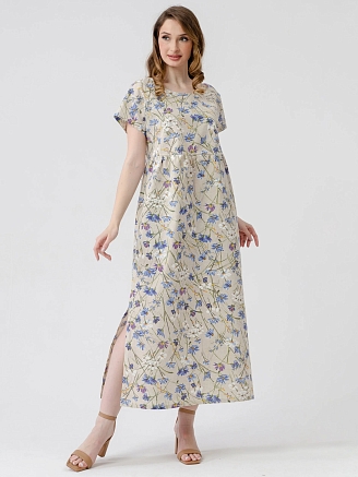 Женское платье "Кострома 2" 1921-П/л / Синий (василек)