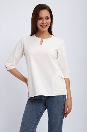 Кофта женская из футера Анфиса / Белый