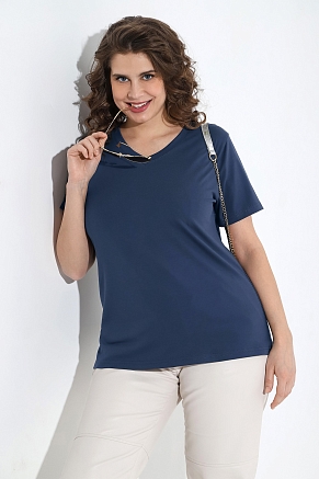 Женская футболка Базис-5 / индиго