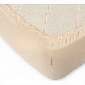 Простыня на резинке трикотаж 145 гр. / кремовый