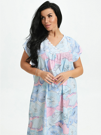 Женская сорочка Пышечка / Акварель