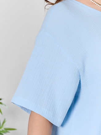 Женская блузка Вуаль-4 / голубой