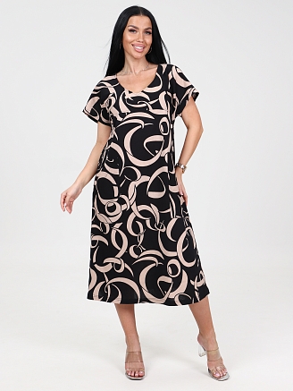 Женское платье Ассоль-2 ПлК-1509 / Бежевые ленты