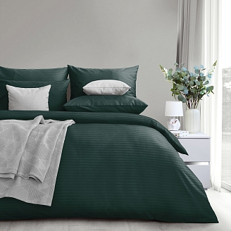 Комплект постельного белья "Verossa" Stripe / Dark green