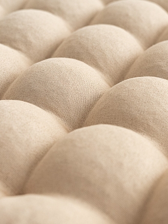 Подушка на стул с гречневой лузгой / Бежевый