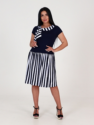 Женское платье Мишель ПлВ-293 / Сине-белая полоса