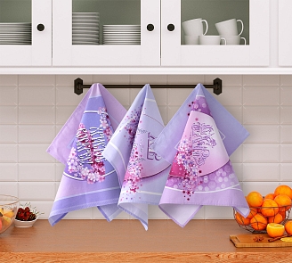 Набор полотенец рогожка 3 шт. / Пасха 1