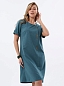 Женское платье с пуговицами П464З / Зеленый