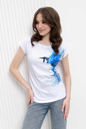 Женская футболка 7030 / колибри