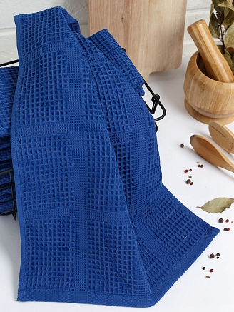 Полотенце вафельное г/к Узбекистан 260 гр/м2 / 706-ярко-синий