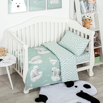 Постельное белье в кроватку поплин арт.922 Снежок