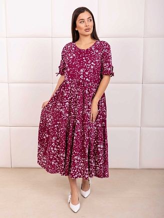 Женское платье мод.1872/20 / Бордовый