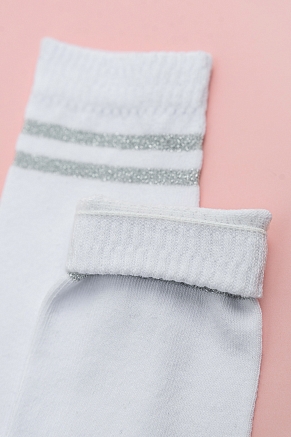 Детские гольфы Люрекс (набор 2 пары) / белый