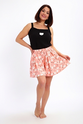 Женская пижама с шортами 88144 / персик