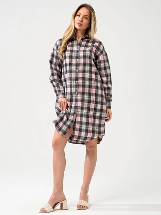 Женский халат "Добрый вечер" 2428-Ф / Розовый