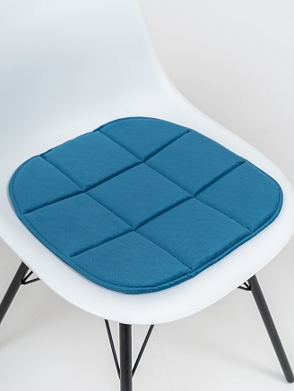 Подушка на стул с закругленными краями / Морская волна