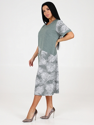 Женское платье Каприз ПлК-1544 / Папоротник на зеленом