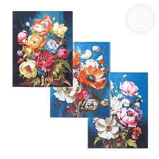 Набор из 3-х полотенец рогожка / Цветалина