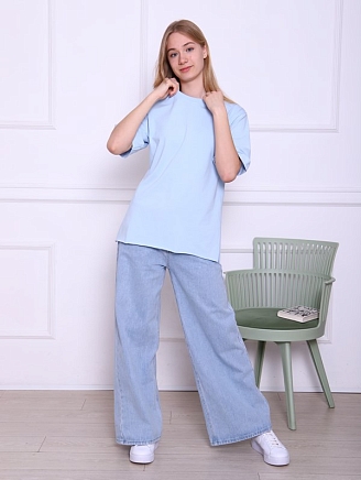 Женская футболка Кейт / Голубой