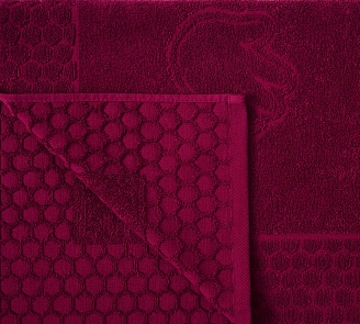 Полотенце махровое Ручки / бордо