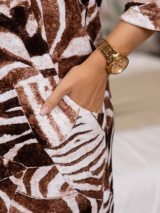 Женский халат мод.1965/7 / Коричневый