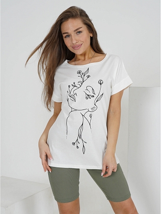 Женская футболка Ариадна / Молочный