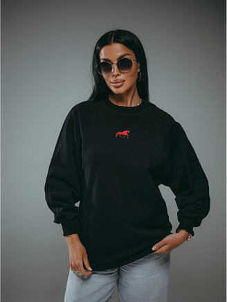 Женский свитшот Символ / Черный