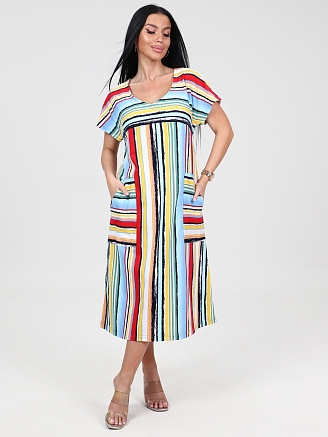 Женское платье Ассоль-2 ПлК-1509 / Красная полоса