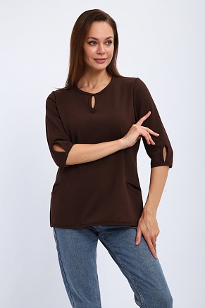 Кофта женская из футера Анфиса / Шоколад