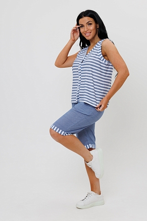 Женский костюм с бермудами 1967/1 / Синий