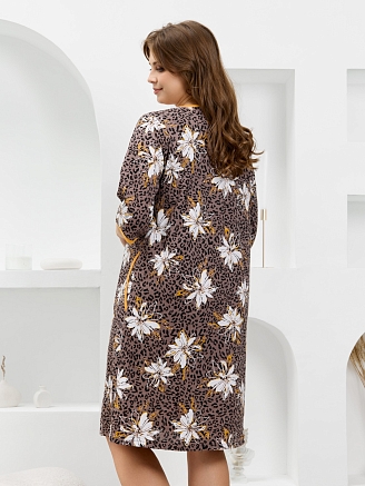 Женский халат Гевея / коричневый