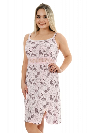 Женская ночная сорочка М-089 / розовый