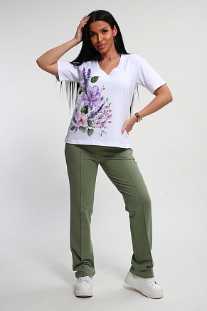 Женский костюм 74725 / фисташковый