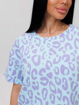 Женский костюм К-203(М) / Голубой (узоры)