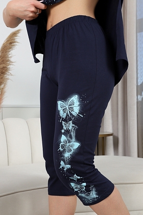 Женский костюм НЕОбыкновенная 697 / Темно-синий, бирюзовый